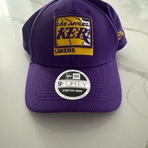 New Era 9Forty Los Angeles Lakers Stretch Hat Cap Snap NBA Basketball Purple